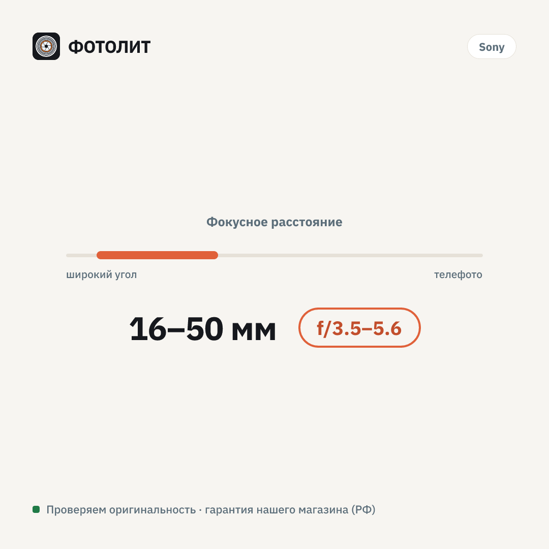 Объектив Sony E PZ 16-50mm f/3.5-5.6 OSS II — визуализация характеристик