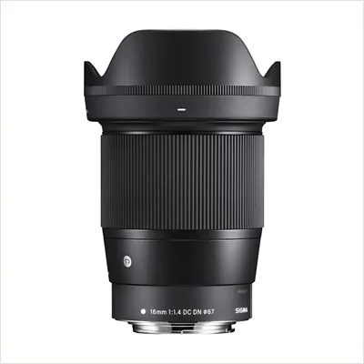 Объектив Sigma AF 16mm f/1.4 DC DN Contemporary Canon EF-M, черный — фото 1