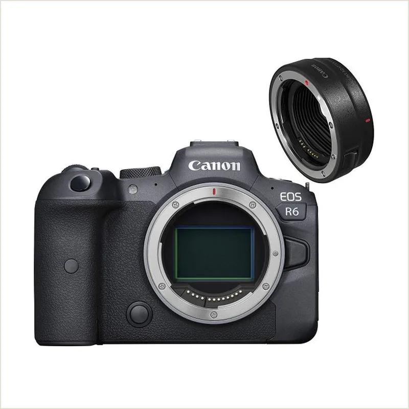Фотоаппарат Canon EOS R6 Body + Adapter EF-EOS R, черный