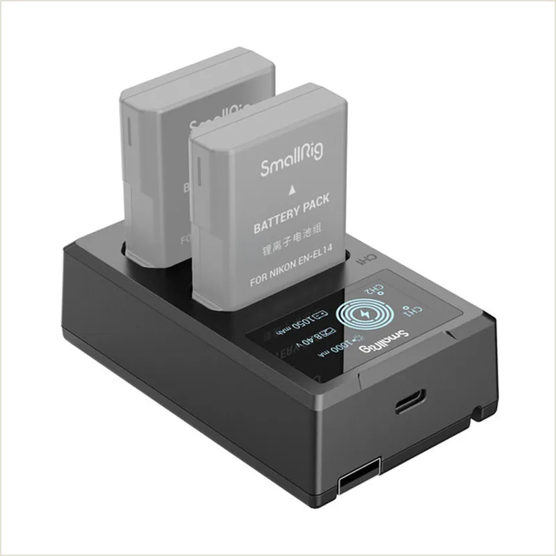 SmallRig 3819 Зарядное устройство с двумя литий-ионными аккумуляторами EN-EL14